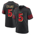 PETTCS SF.49ers #5 Mike Evans Player Black Rivalries Collection Home Game Stitched Jerseys