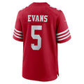 PETTCS SF.49ers #5 Mike Evans Scarlet Game Stitched Jerseys