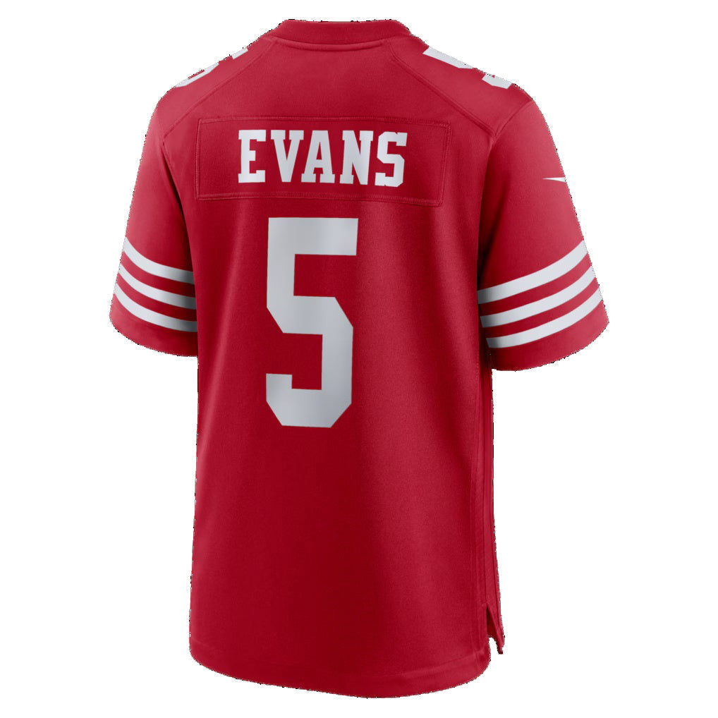 PETTCS SF.49ers #5 Mike Evans Scarlet Game Stitched Jerseys