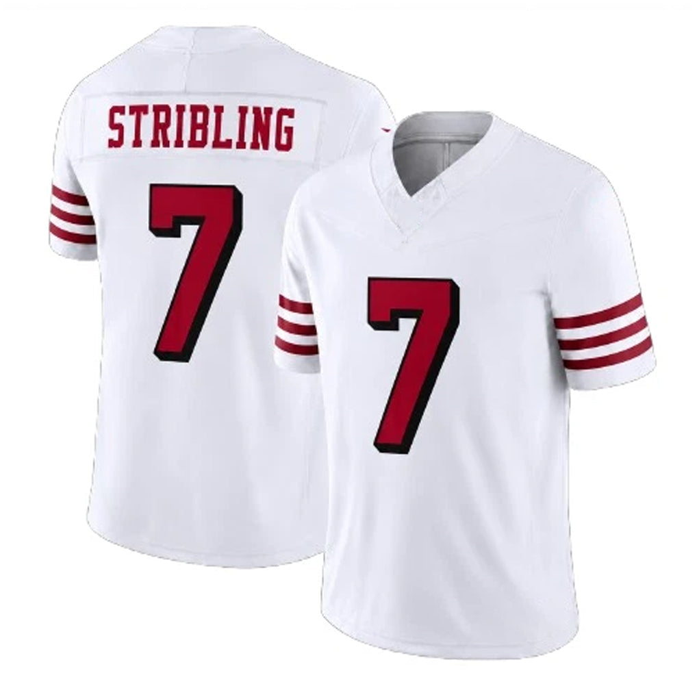 PETTCS SF.49ers #7 De'Zhaun Stribling Player White Limited Alternate Vapor F.U.S.E. Home Game Stitched Jerseys