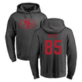 PETTCS SF.49ers #85 George Kittle Player Anthracite Pullover Hoodies Home Game Stitched Jerseys