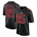 PETTCS SF.49ers #85 George Kittle Player Black Fashion Home Game Stitched Jerseys
