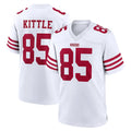 PETTCS SF.49ers #85 George Kittle Player White Game Home Stitched Jerseys