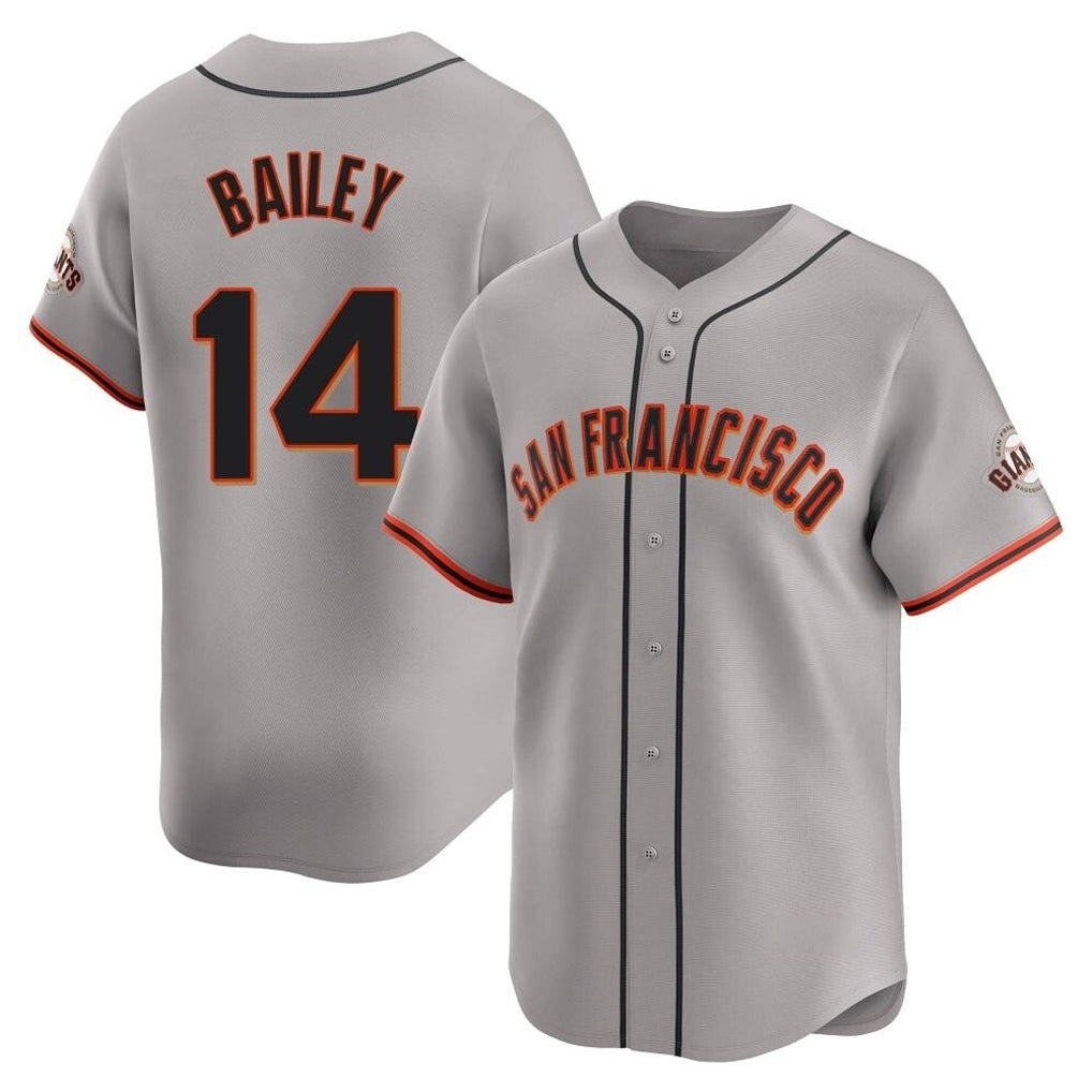 PETTCS SF.Giants #14 Patrick Bailey Player Gray Home Limited Stitched Jerseys