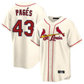 PETTCS St. Louis Cardinals #43 Pedro Pages Player Cream Home Game Stitched Jerseys