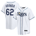 PETTCS TB.Rays #62 Jonathan Aranda Player White Home Game Stitched Jerseys