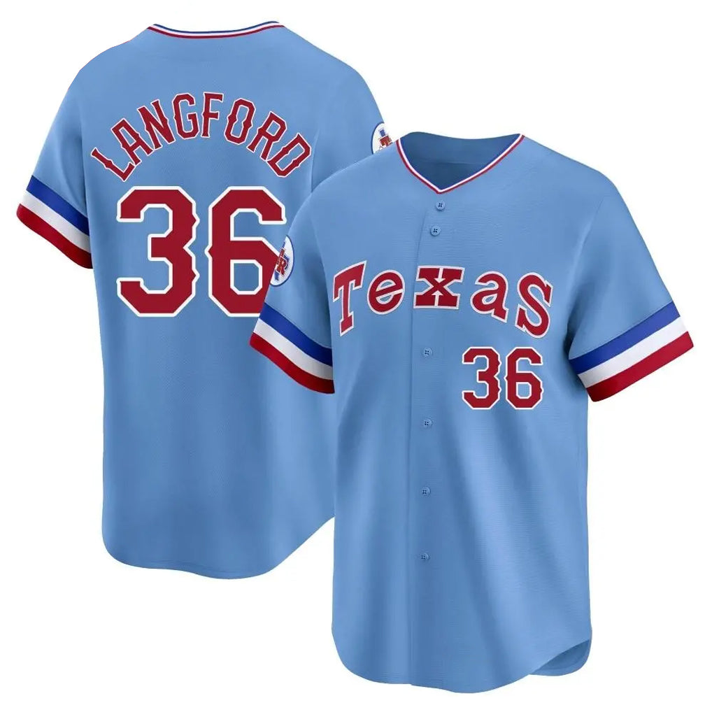 PETTCS T.Rangers #36 Wyatt Langford Player Blue Home City Connect Limited Stitched Jerseys