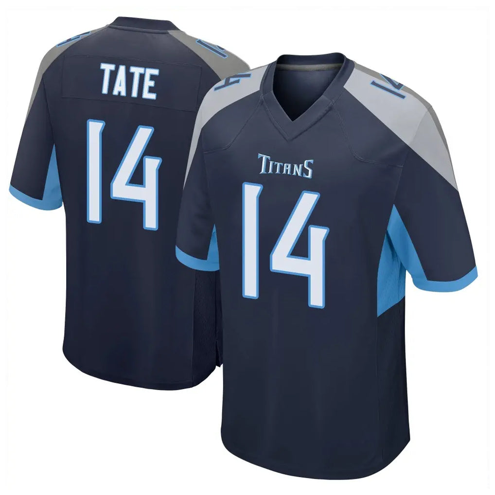 PETTCS T.Titans #14 Carnell Tate Player Navy Home Game Stitched Jerseys