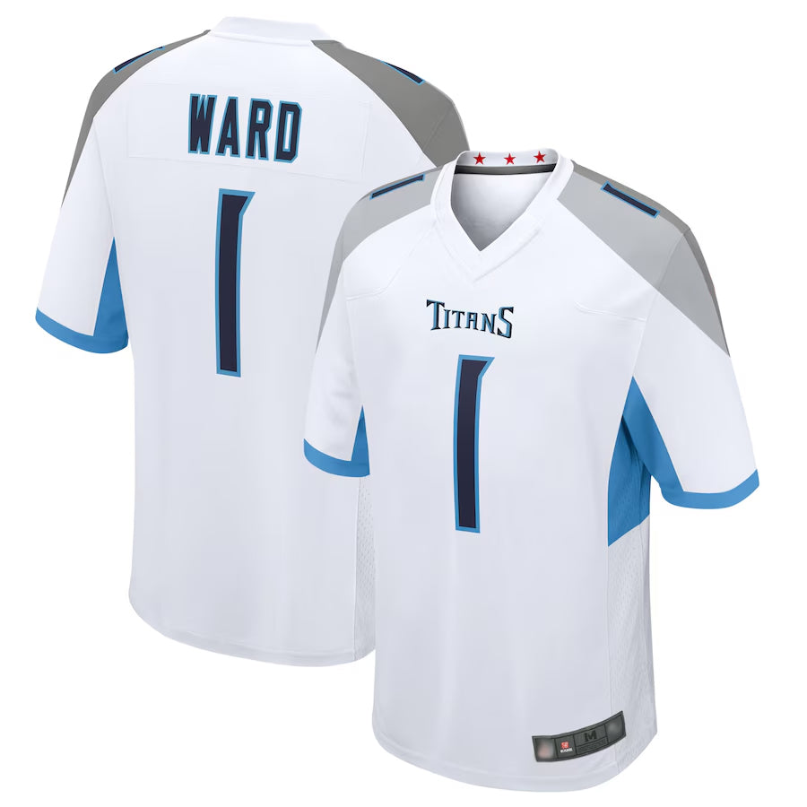 PETTCS T.Titans #1 Cameron Ward Player White Game Stitched Jerseys
