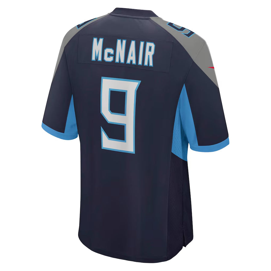 PETTCS T.Titans #9 Steve McNair Player Navy Home Game Stitched Jerseys