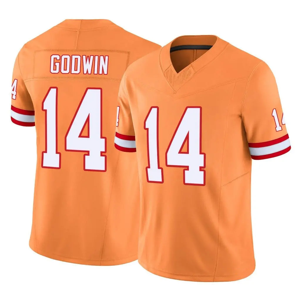 PETTCS TB.Buccaneers #14 Chris Godwin Jr. Player Orange Limited Vapor F.U.S.E. Home Game Stitched Jerseys
