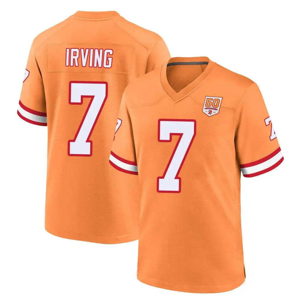 PETTCS TB.Buccaneers #7 Bucky Irving Player Orange Throwback Home Game Stitched Jerseys