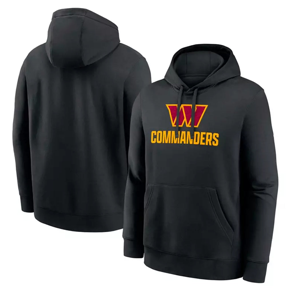 PETTCS W.Commanders Black Pullover Hoodies Home Game Blank Player Stitched Jerseys