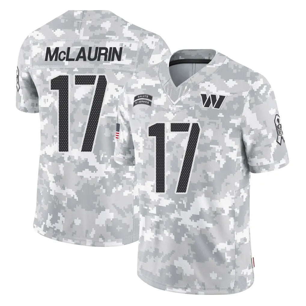 PETTCS W.Commanders #17 Terry Mclaurin Player Arctic Camo Limited Salute To Service Home Game Stitched Jerseys