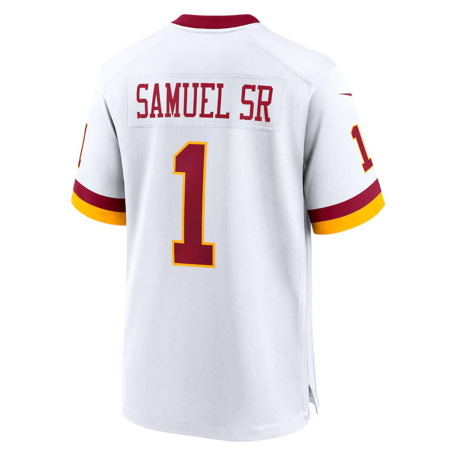PETTCS W.Commanders #1 Deebo Samuel Sr Player White Game Stitched Jerseys