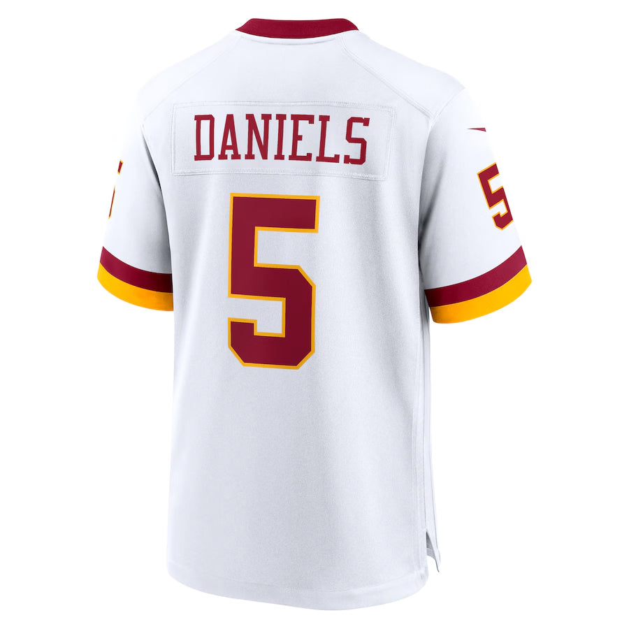 PETTCS W.Commanders #5 Jayden Daniels Player White Home Game Stitched Jerseys