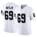 LV.Raiders #69 Adam Butler Player White Limited Vapor F.U.S.E. Home Game PETTCS Stitched Jerseys