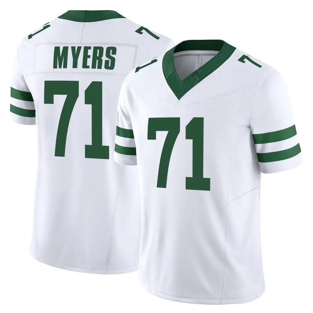 NY.Jets #71 Josh Myers Player White Legacy Limited Vapor F.U.S.E. Home Game PETTCS Stitched Jerseys