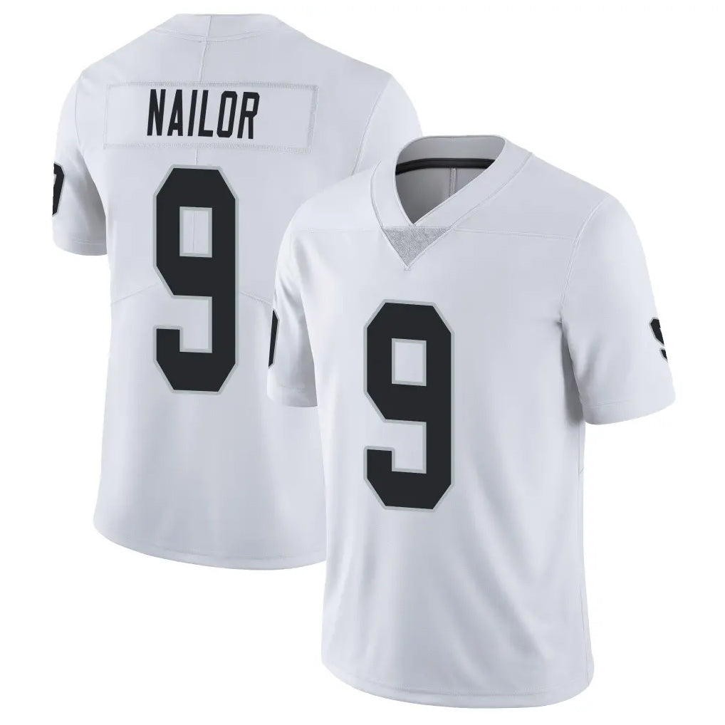 LV.Raiders #9 Jalen Nailor Player White Limited Vapor Untouchable Home Game PETTCS Stitched Jerseys