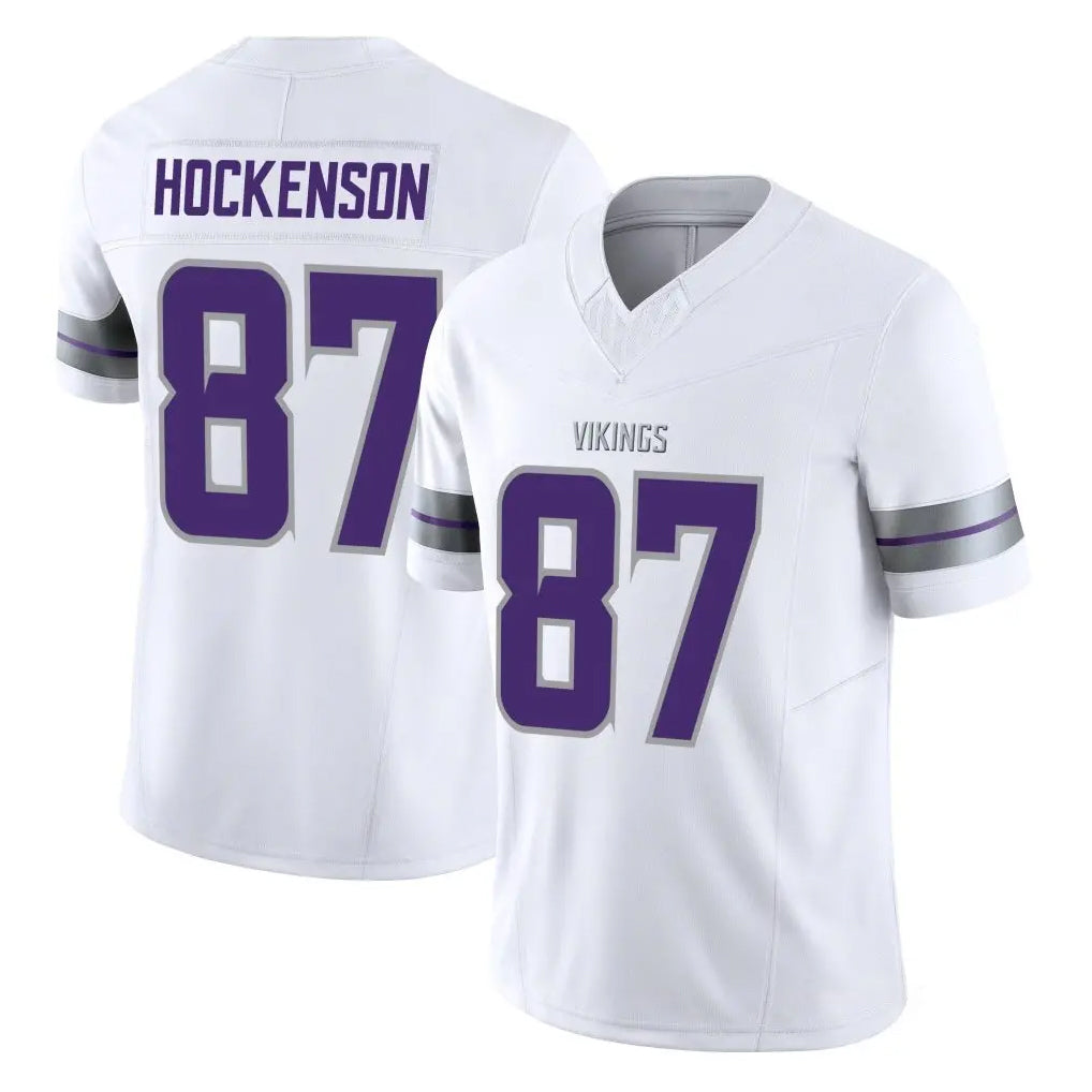 M.Vikings #87 T.J. Hockenson Player White Limited Alternate Vapor F.U.S.E. Home Game PETTCS Stitched Jerseys