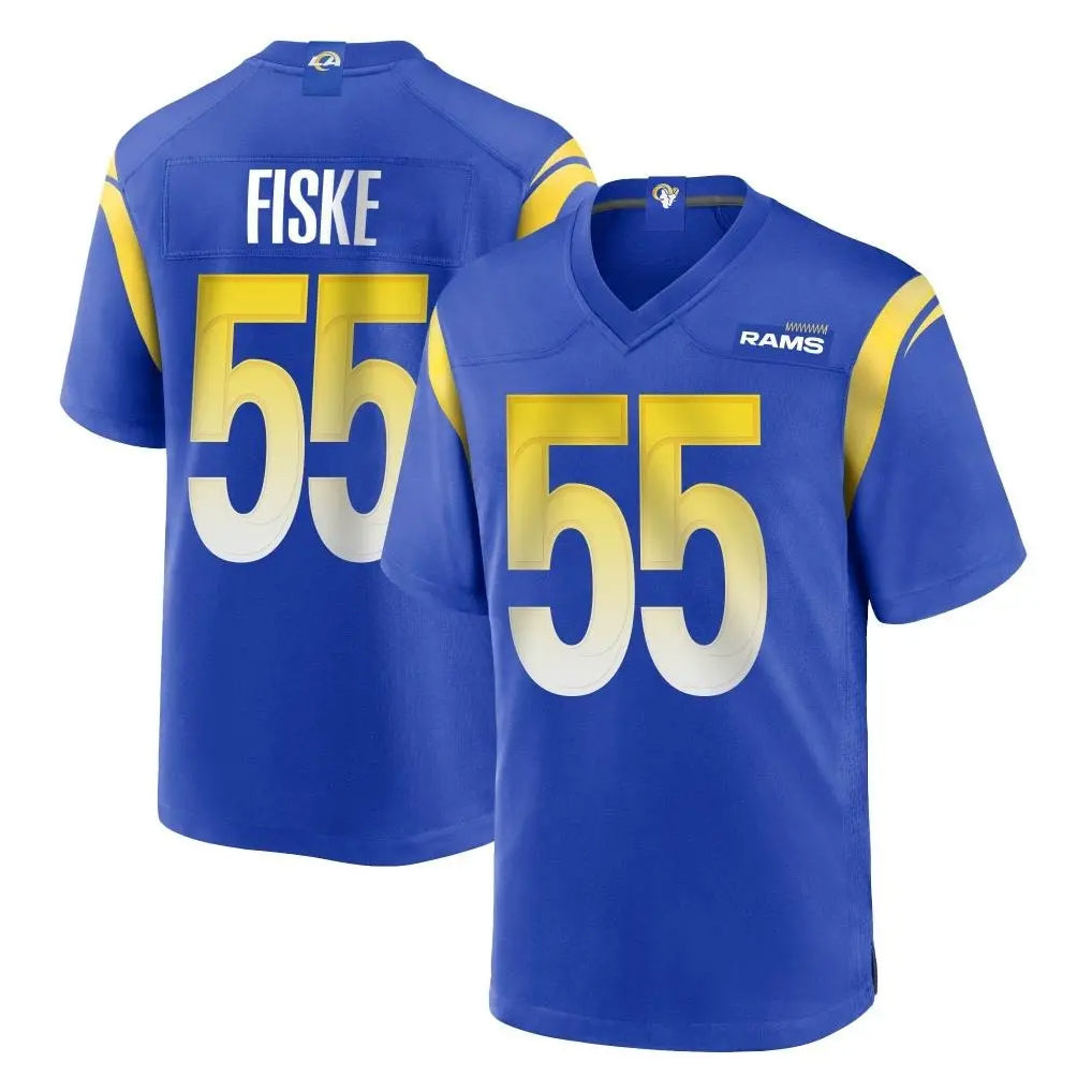 LA.Rams #55 Braden Fiske Player Royal Home Game PETTCS Stitched Jerseys
