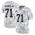 NO.Saints #71 Kelvin Banks Jr. Player Arctic Camo Salute To Service Limited Game PETTCS Stitched Jerseys