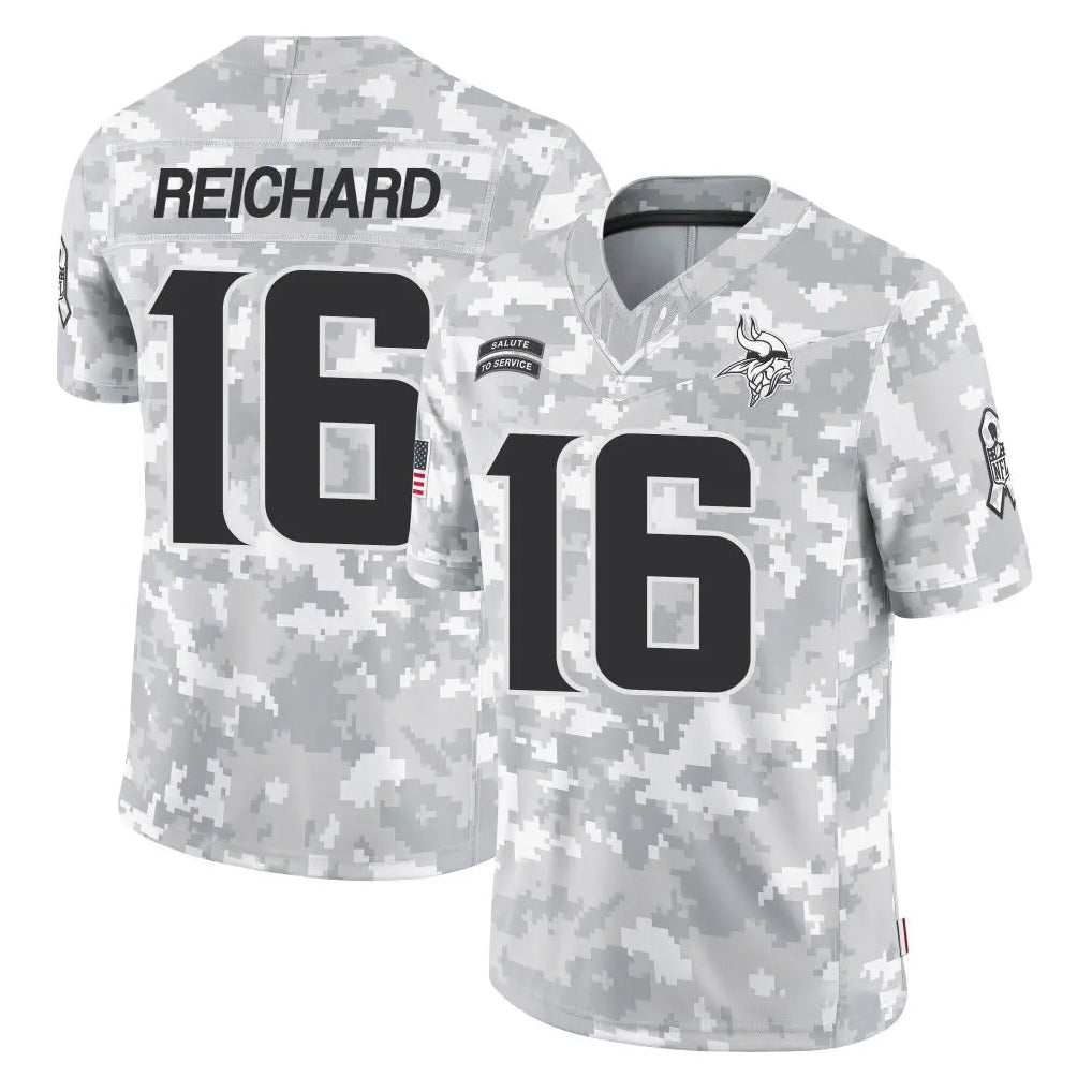 M.Vikings #16 Will Reichard Player Arctic Camo Salute To Service Limited Game PETTCS Stitched Jerseys