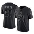 A.Falcons #31 Xavier Watts Player Black RFLCTV Limited Game PETTCS Stitched Jerseys