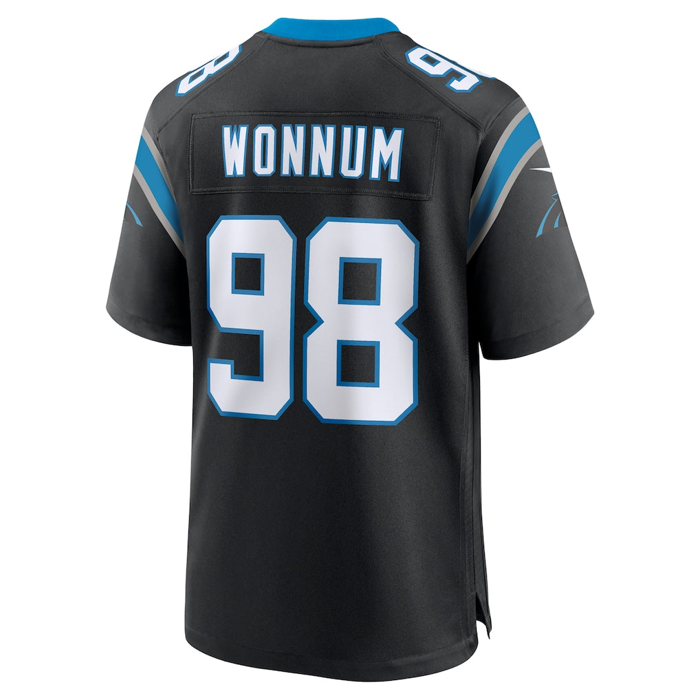 PETTCS C.Panthers #98 D.J. Wonnum Black Game Jersey