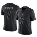 LV.Raiders #7 Quay Walker Player Black Reflective Limited Game PETTCS Stitched Jerseys