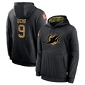 M.Dolphins #9 Joshua Uche Player Black Salute to Service Hoodies Limited Game PETTCS Stitched Jerseys