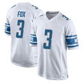 D.Lions #3 Jack Fox Player White Home Game PETTCS Stitched Jerseys
