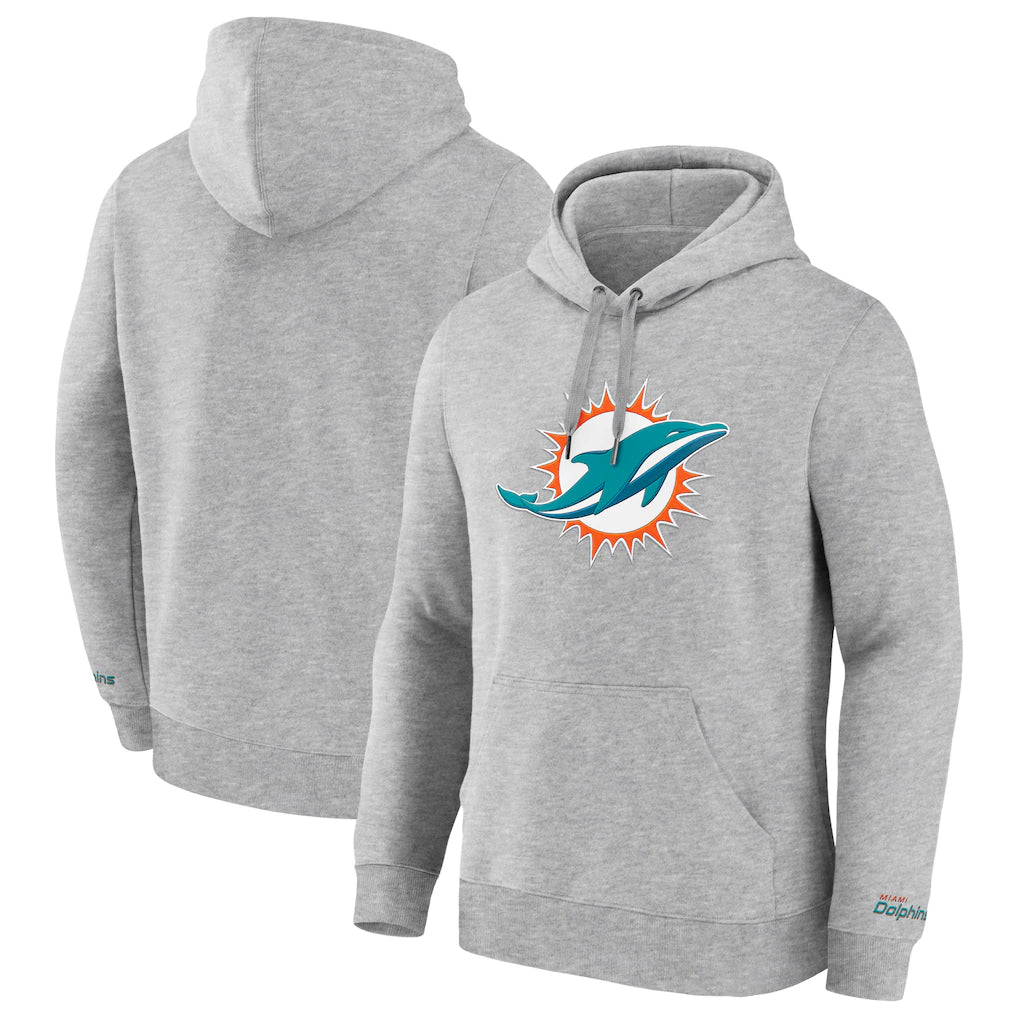 M.Dolphins ## Dolphins Blank Player Gray LOGO Pullover Hoodies Limited PETTCS Stitched Jerseys