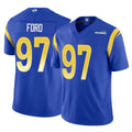 LA.Rams #97 Poona Ford Player Royal Limited Vapor F.U.S.E. Home Game PETTCS Stitched Jerseys