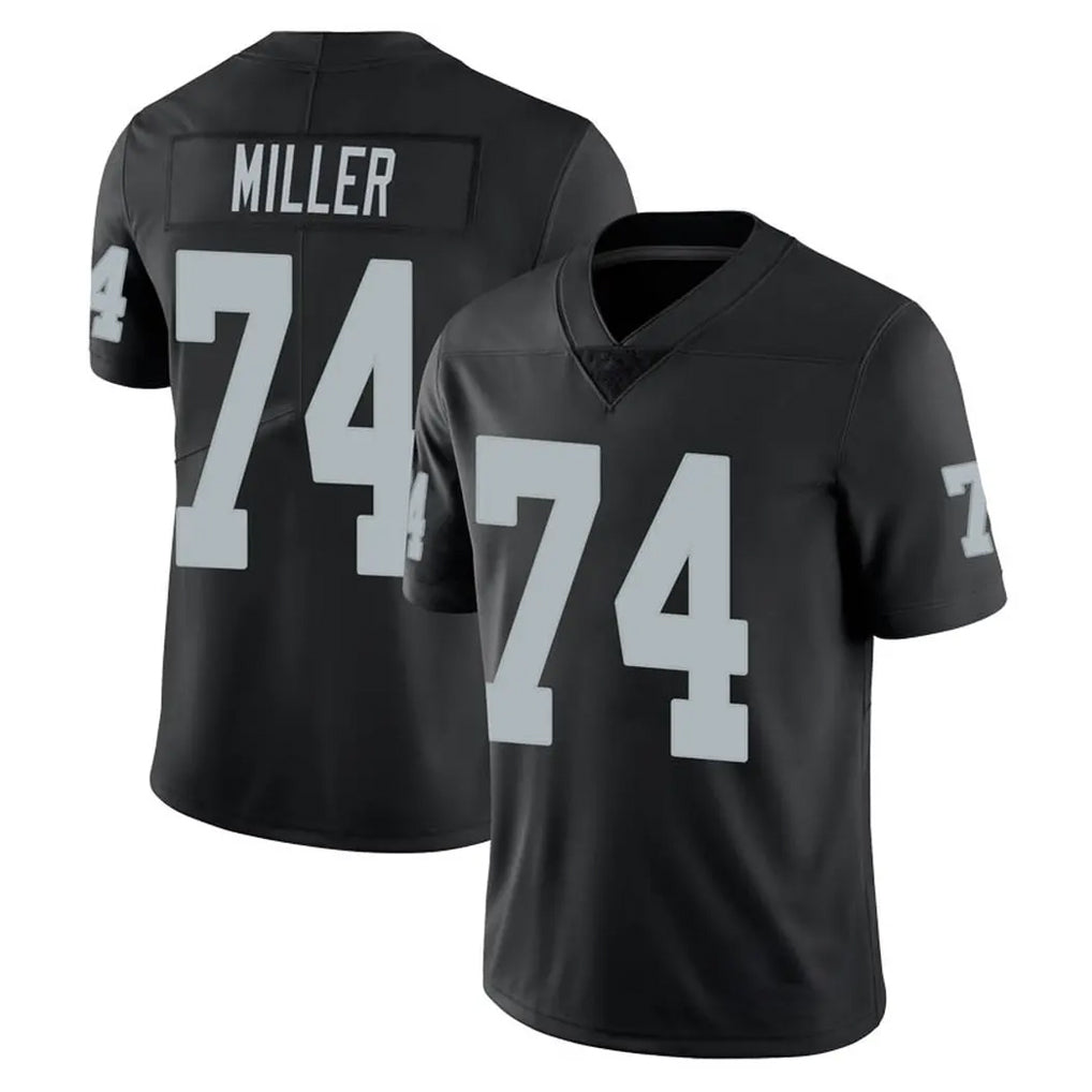 LV.Raiders #74 Kolton Miller Player Black Limited Vapor Untouchable Home Game PETTCS Stitched Jerseys