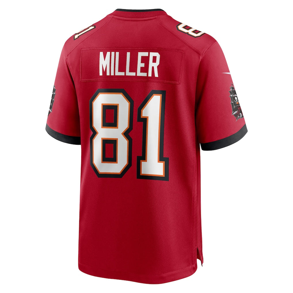 PETTCS TB.Buccaneers #81 Ryan Miller Red Team Game Jersey