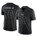 A.Cardinals #70 Paris Johnson Jr. Player Black RFLCTV Limited Home Game PETTCS Stitched Jerseys