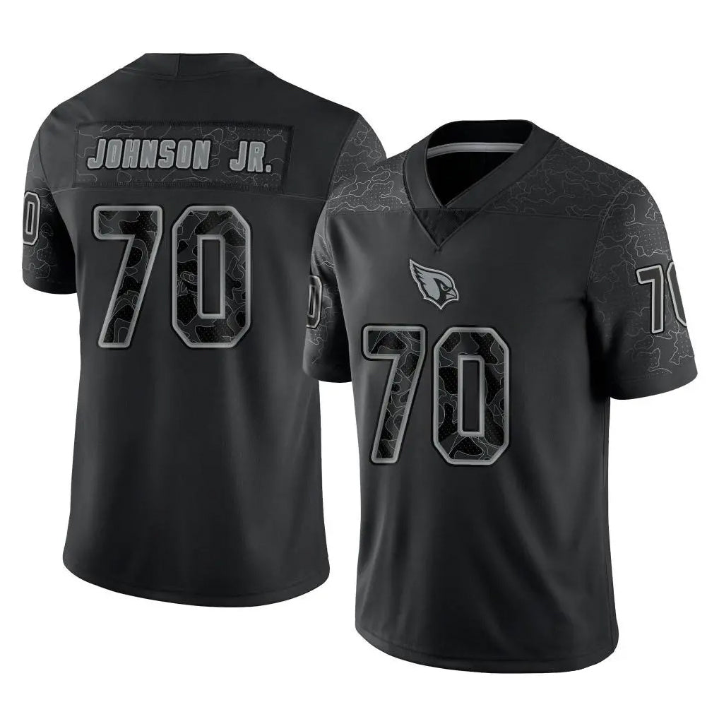 A.Cardinals #70 Paris Johnson Jr. Player Black RFLCTV Limited Home Game PETTCS Stitched Jerseys