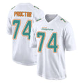 M.Dolphins #74 Kadyn Proctor Player White Fashion Home Game PETTCS Stitched Jerseys