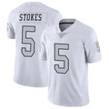 LV.Raiders #5 Eric Stokes Player White Limited Color Rush Home Game PETTCS Stitched Jerseys