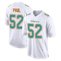 M.Dolphins #52 Patrick Paul Player White Fashion Home Game PETTCS Stitched Jerseys