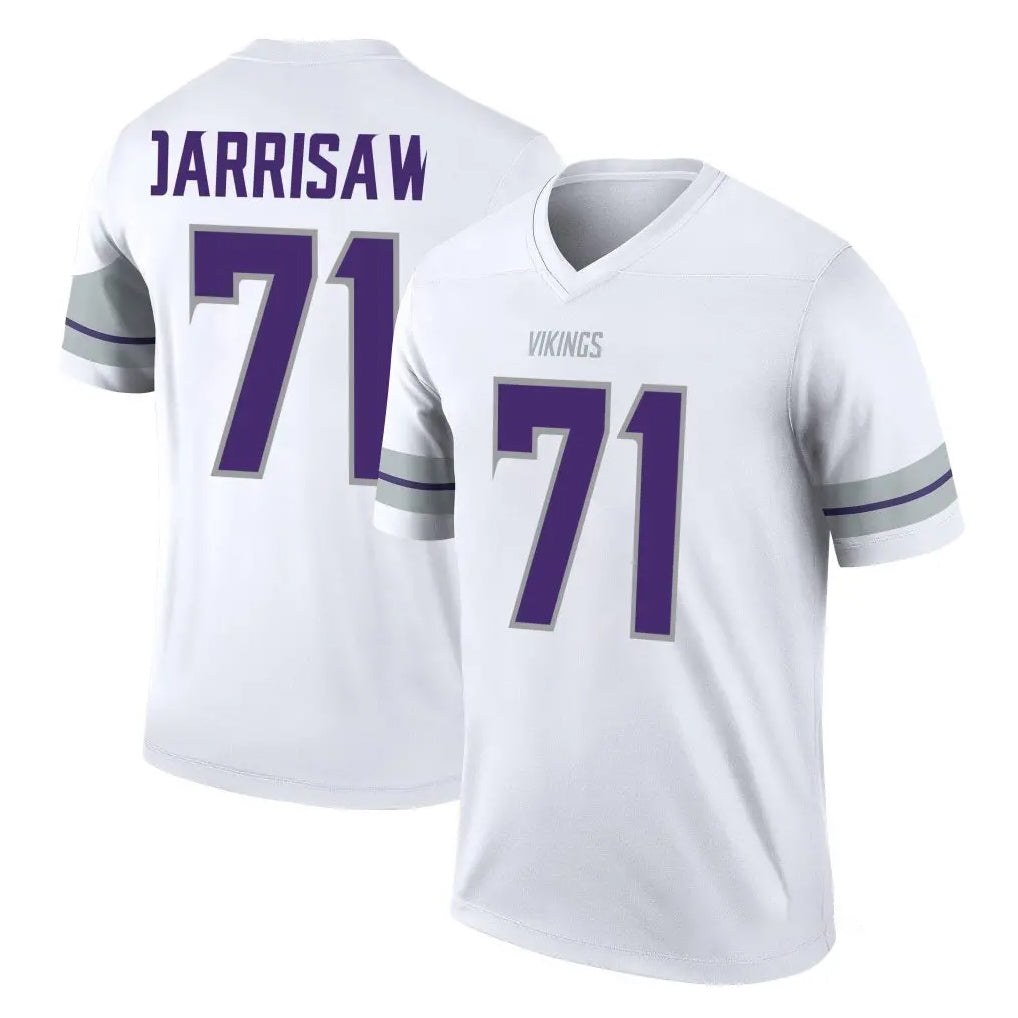 M.Vikings #71 Christian Darrisaw Player White Alternate Legend Home Game PETTCS Stitched Jerseys