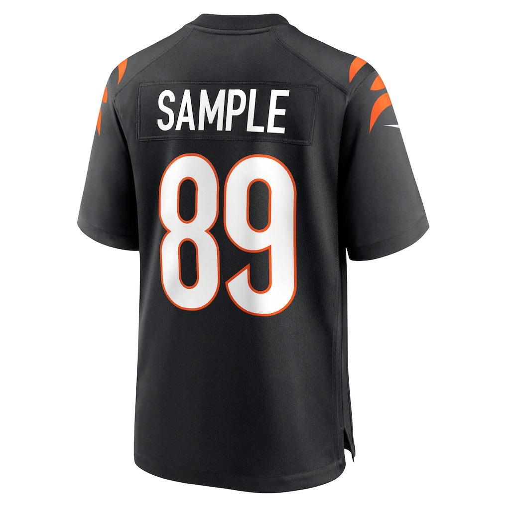 PETTCS C.Bengals #89 Drew Sample Black Game Jersey