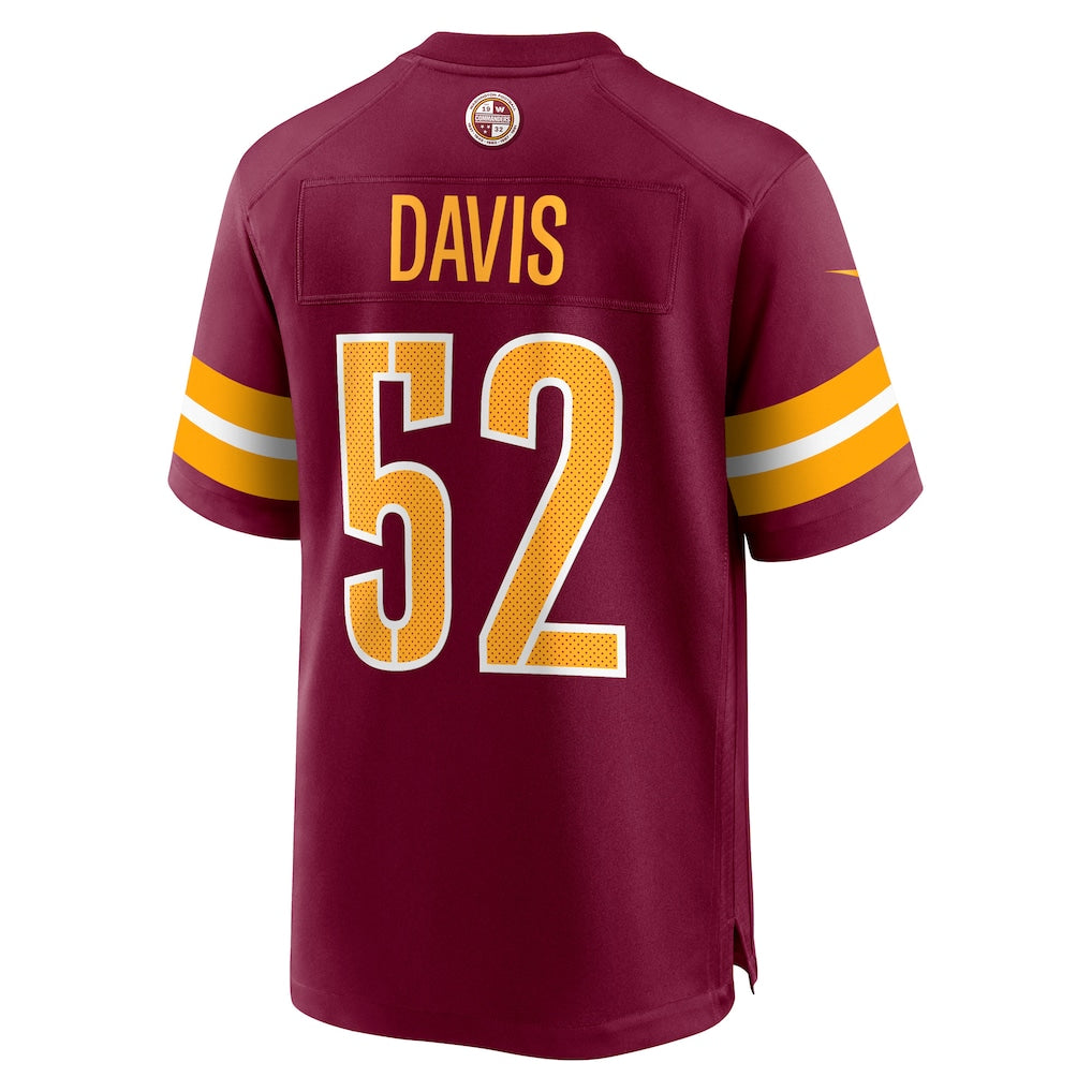 PETTCS W.Commanders #52 Jamin Davis Burgundy Player Game Jersey