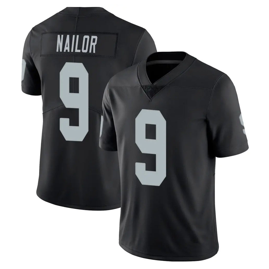 LV.Raiders #9 Jalen Nailor Player Black Limited Vapor Untouchable Home Game PETTCS Stitched Jerseys