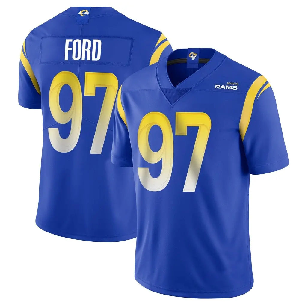 LA.Rams #97 Poona Ford Player Royal Limited Vapor Untouchable Home Game PETTCS Stitched Jerseys