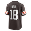 PETTCS C.Browns #18 David Bell Brown Game Jersey