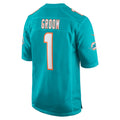 PETTCS M.Dolphins #1 Groom Aqua Game Jersey