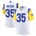 LA.Rams #35 Jaylen Watson Player White Limited Home Game PETTCS Stitched Jerseys