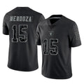 LV.Raiders #15 Fernando Mendoza Player Black Reflective Limited Game PETTCS Stitched Jerseys